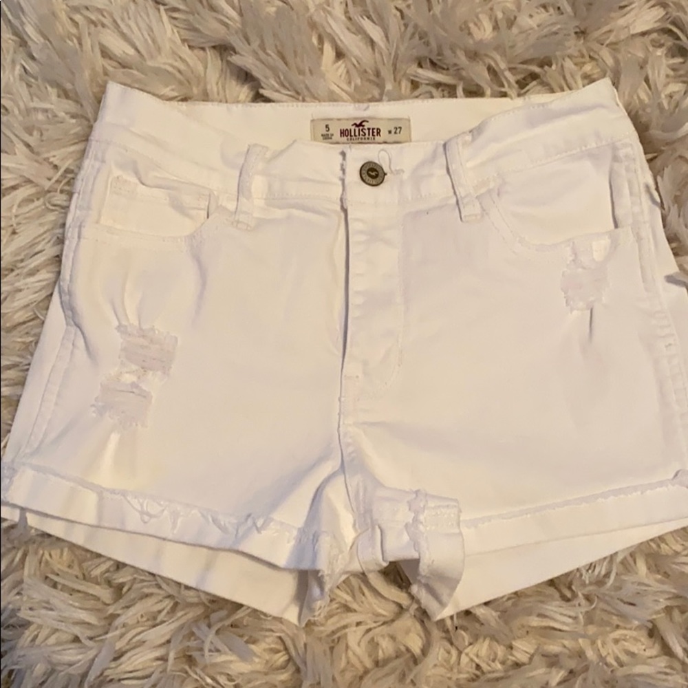 Hollister high-waisted white shorts!